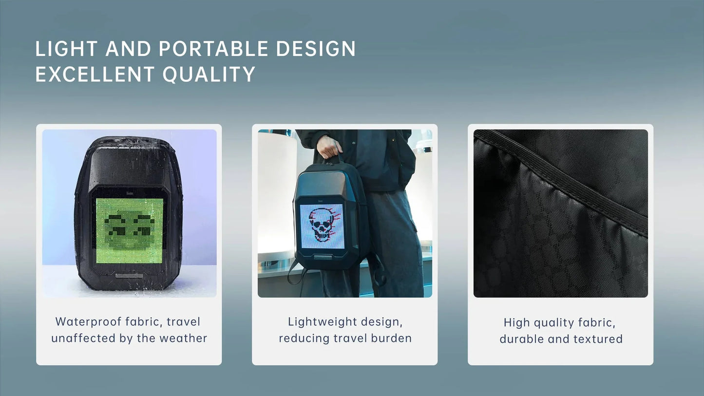 Divoom Cyberbag Pixel Art LED Backpack