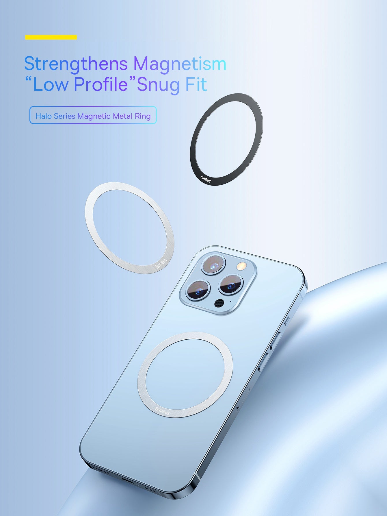 Magasfe Magnetic Metal Ring Ultra Thin Adhesive Phone Holder Plate 2Pcs/Pack