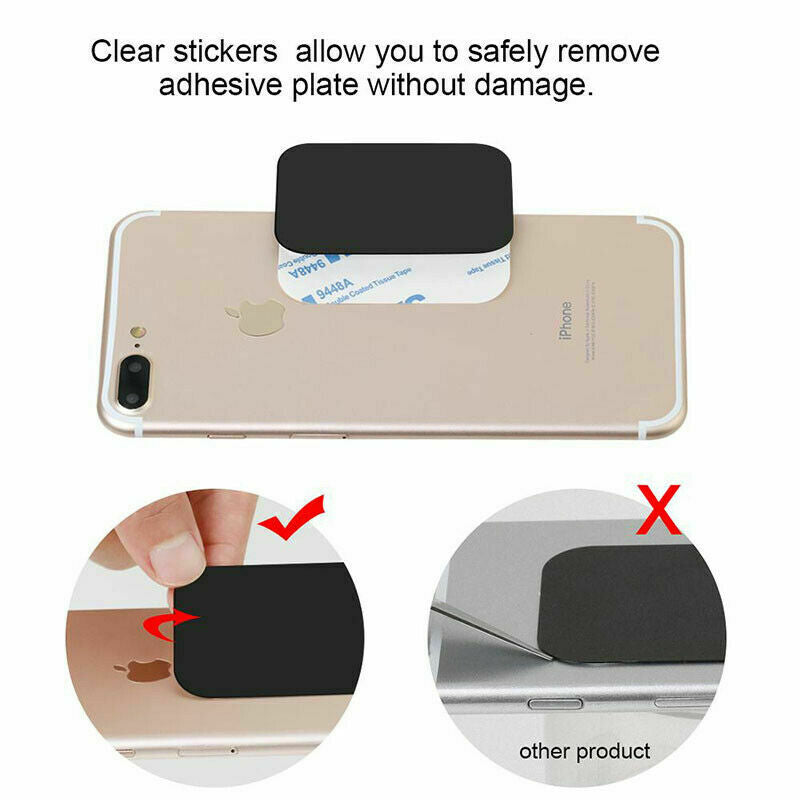 Magnetic Metal Plate Car Phone Holder Accessories Stand For Magnet 3M Sticker