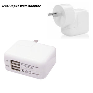 Dual Input 5W & 10W Power adapter for Apple iPad iPhone Wall Charger