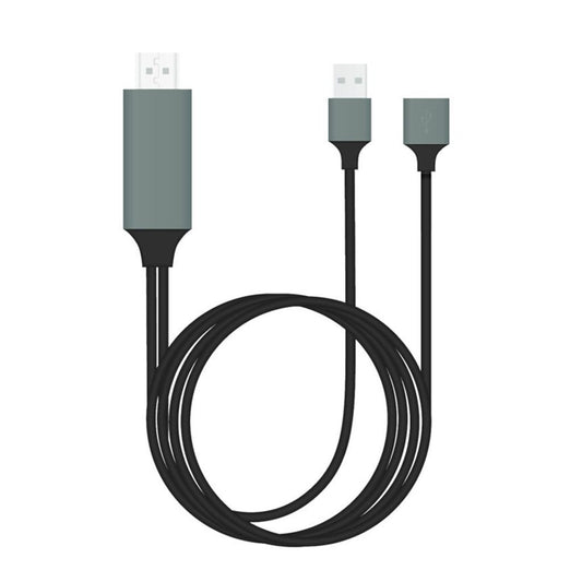 Apple Samsung 2 Meter Universal 3 in 1 Lighting/Type-C/Micro USB/ to HDMI Cable for iPhone Android Phones 1080P