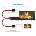 Load image into Gallery viewer, Apple Samsung 2 Meter Universal 3 in 1 Lighting/Type-C/Micro USB/ to HDMI Cable for iPhone Android Phones 1080P
