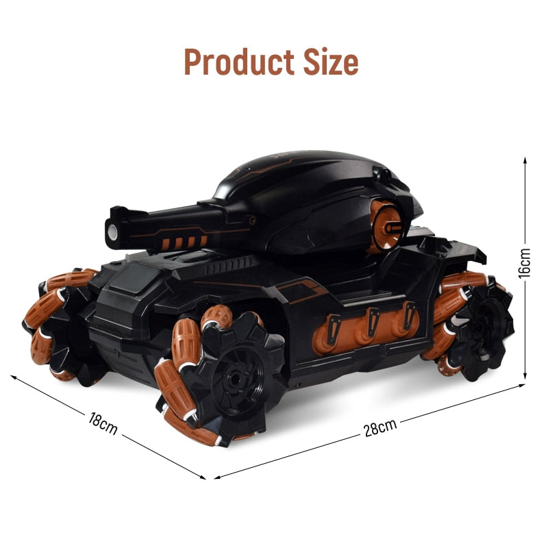 2.4G RC Car Toy 4WD Water Bomb Tank RC Toy Shooting Competitive Gesture Controlled Tank Remote Control Drift Car Kids Boy Toys
