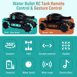 Load image into Gallery viewer, 2.4G RC Car Toy 4WD Water Bomb Tank RC Toy Shooting Competitive Gesture Controlled Tank Remote Control Drift Car Kids Boy Toys

