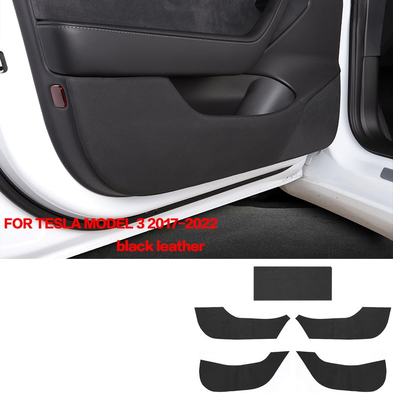 LUCKEASY For Tesla Model 3 Invisible Car Door Sill Anti Kick Pad Protection Side Edge Film Model3 2017-2022 Protector Stickers
