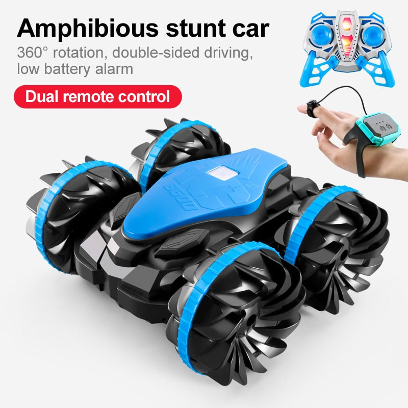 Newest High-tech Remote Control Car 2.4G Amphibious Stunt RC Car Double-sided Tumbling Driving Children's Electric Toys for Boy