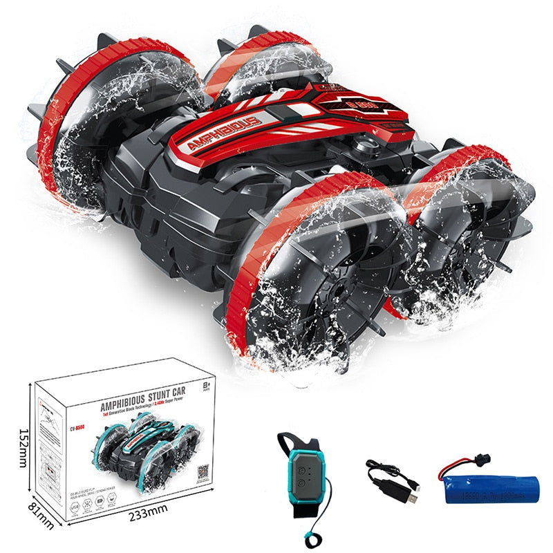 Newest High-tech Remote Control Car 2.4G Amphibious Stunt RC Car Double-sided Tumbling Driving Children's Electric Toys for Boy