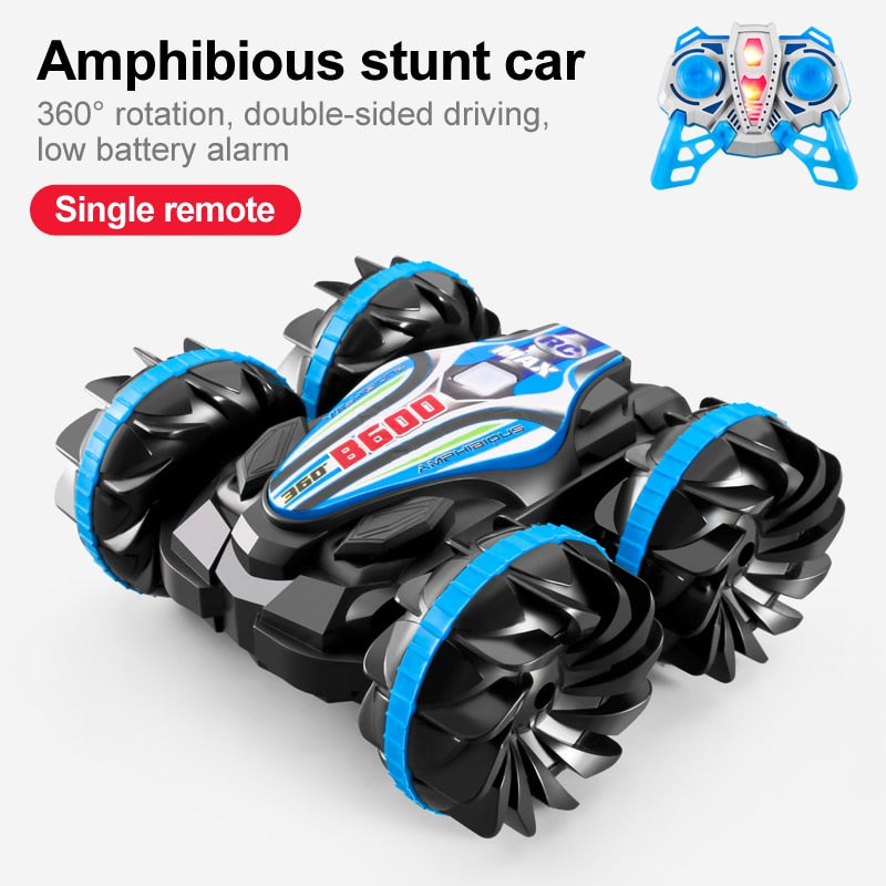 Newest High-tech Remote Control Car 2.4G Amphibious Stunt RC Car Double-sided Tumbling Driving Children's Electric Toys for Boy