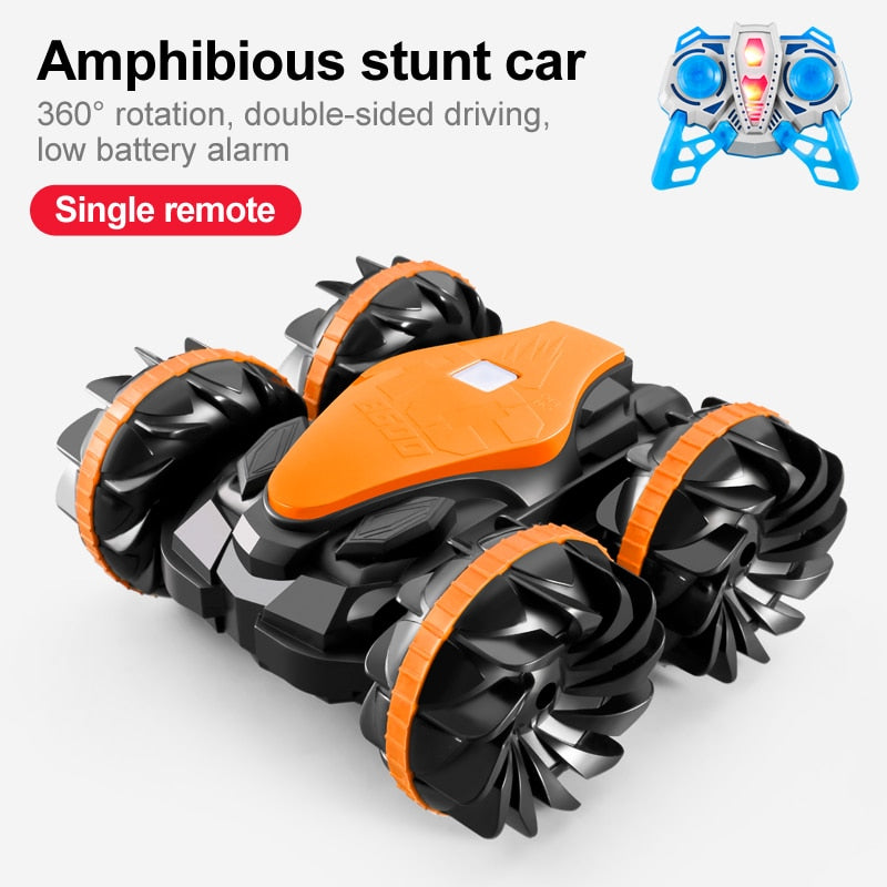 Newest High-tech Remote Control Car 2.4G Amphibious Stunt RC Car Double-sided Tumbling Driving Children's Electric Toys for Boy