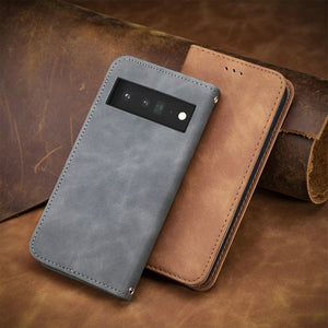 For Google Pixel 6 Pro 7 5G Wallet Leather Case 360 Protect Smooth Book Skin Funda Pixel 4A Case Pixel6 A 4 XL 6A 5A Flip Cover