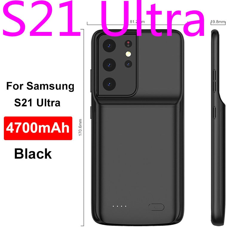 External Battery Case For Samsung Galaxy Note 20 Ultra 8 9 10 S8 S9 S10 S20 S21 S22 Plus Ultra S10e battery charger case charging PowerBank