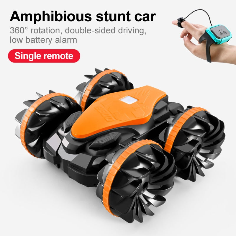 Newest High-tech Remote Control Car 2.4G Amphibious Stunt RC Car Double-sided Tumbling Driving Children's Electric Toys for Boy