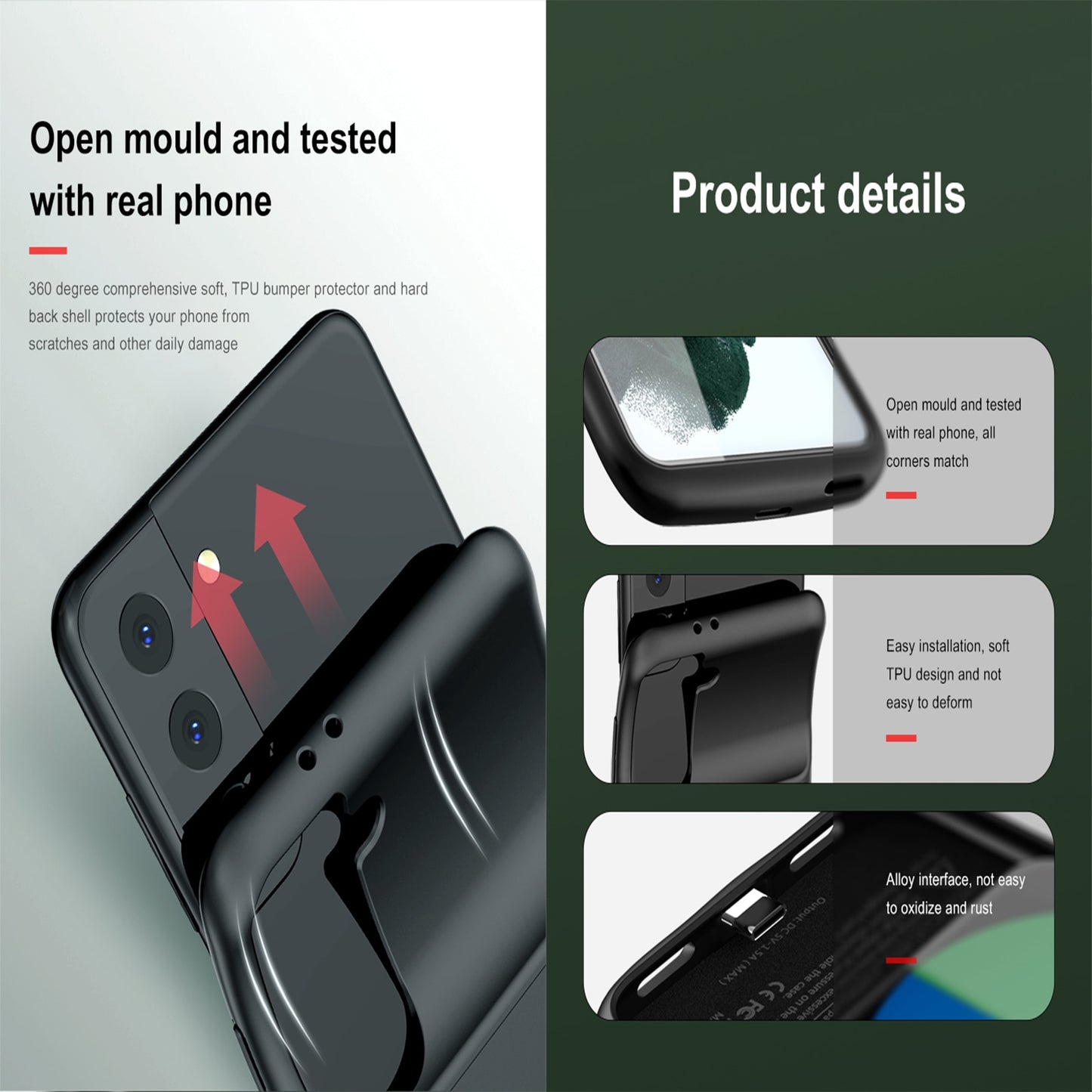 External Battery Case For Samsung Galaxy Note 20 Ultra 8 9 10 S8 S9 S10 S20 S21 S22 Plus Ultra S10e battery charger case charging PowerBank