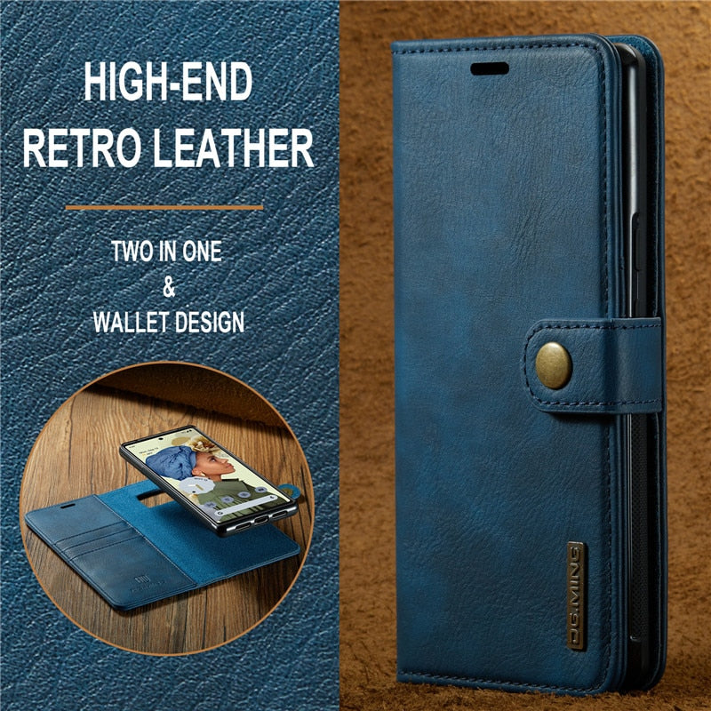 Pixel 6 Pro 2021 Leather Wallet Flip Case for Google Pixel 6 Pro Luxury Detachable Magnetic Card Cover Pixel 5A 6A 6 7 Pro Case