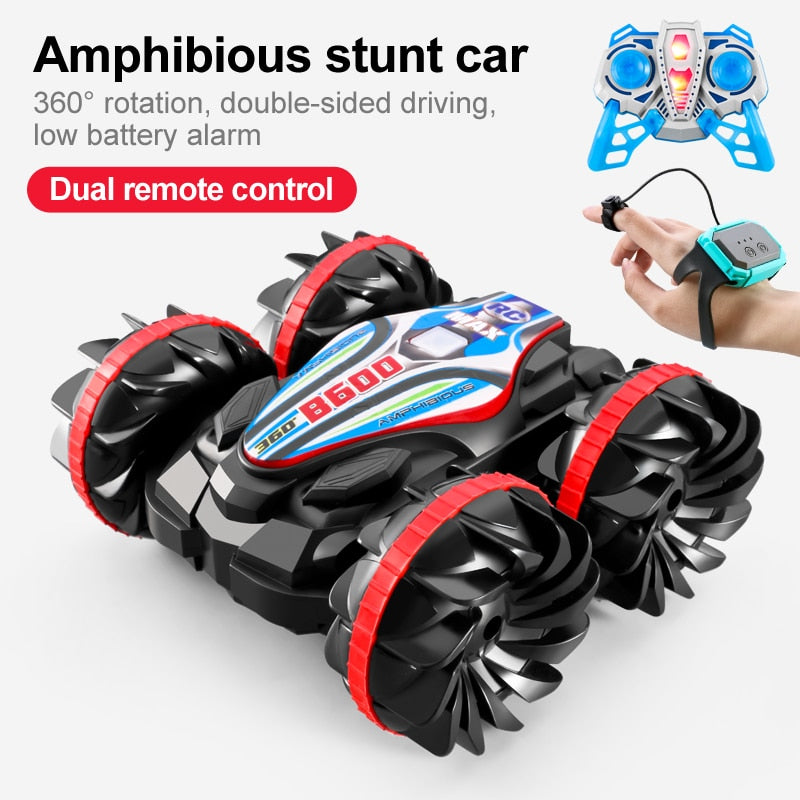 Newest High-tech Remote Control Car 2.4G Amphibious Stunt RC Car Double-sided Tumbling Driving Children's Electric Toys for Boy