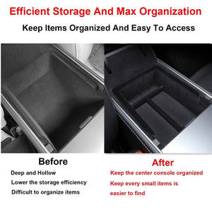 For Tesla Model 3 2021 Model Y 2022 Storage Box Center  Armrest Hidden Box Cup Holder Interior Accessories