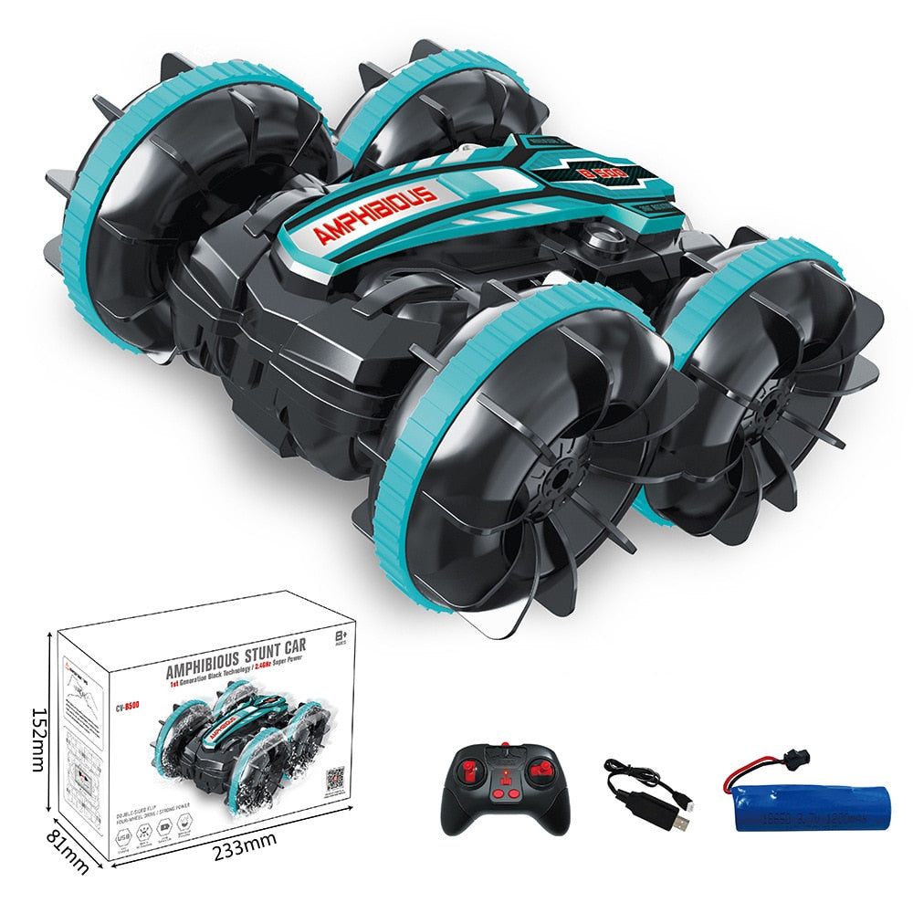 Newest High-tech Remote Control Car 2.4G Amphibious Stunt RC Car Double-sided Tumbling Driving Children's Electric Toys for Boy