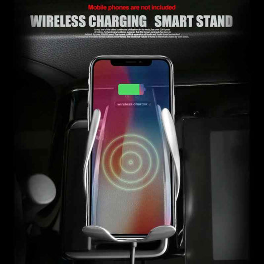 S5 Wireless Fast Charging Car Charger Auto Clamping Car Holder Mount for iPhone Samsung