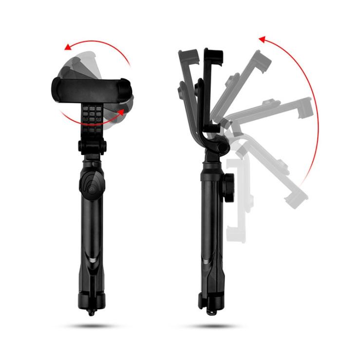 XT-10 Extendable Wireless Remote Selfie Stick Tripod Holder Mount