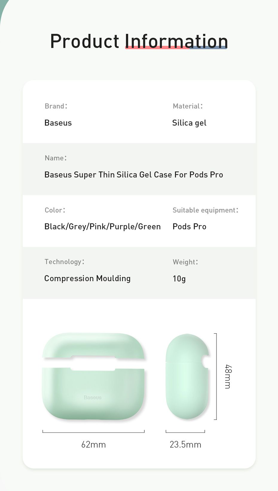 Baseus AirPods Pro Silicone Case