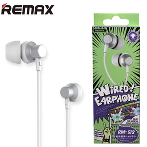 REMAX RM-512 3.5mm Wired Heavy Bass In-ear Headphones Built-In Mic