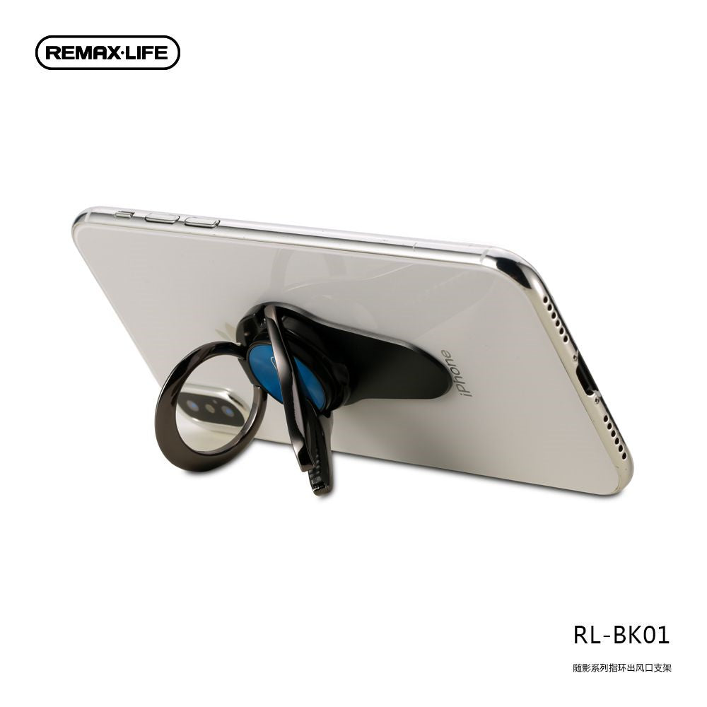 Remax RL-BK01 Car Vent Phone Ring Stand 360 Degree Rotation One Handed Smooth Operation