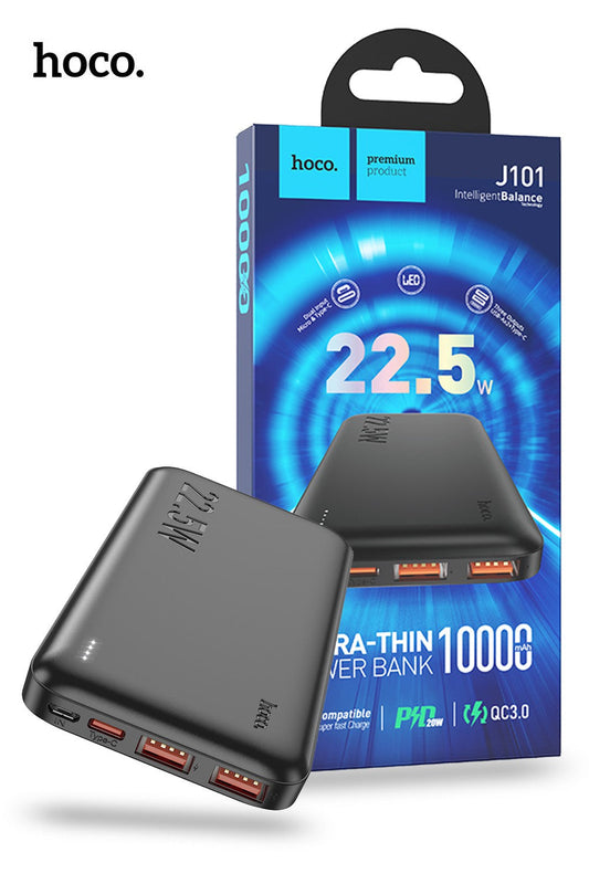 Hoco J101 10000mAh 22.5W Ultra Thin Astute Power Bank