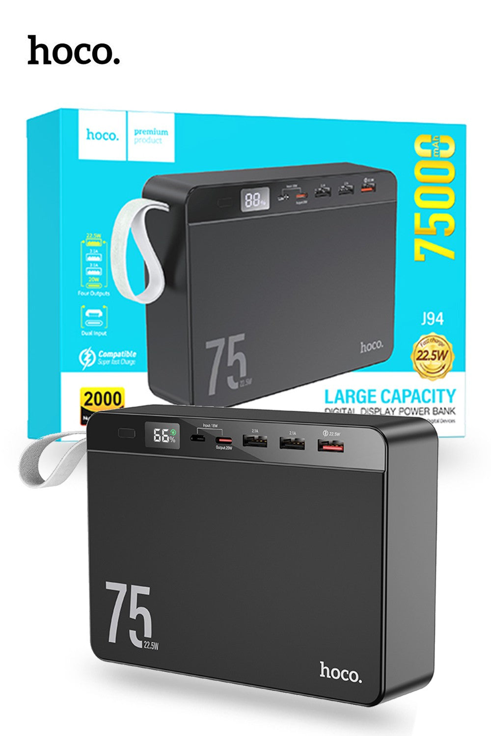 Hoco J94 22.5W 75000mAh Power Bank