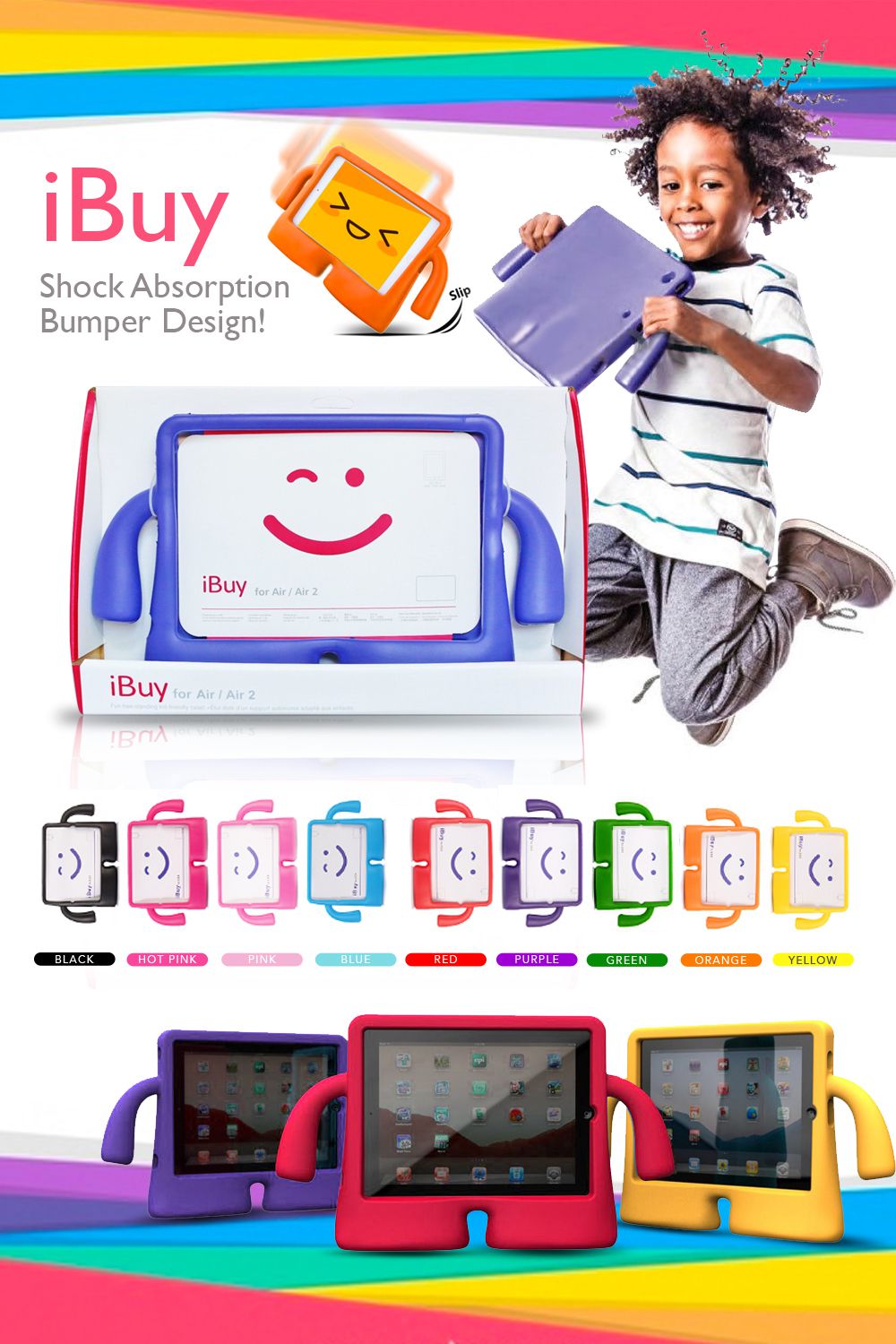 KIDS IPAD SHOCKPROOF CASE COVER APPLE CHILDREN TV