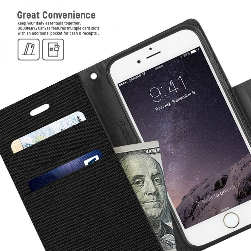 Samsung S6 Edge Mercury Goospery Canvas Diary Case