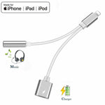 Load image into Gallery viewer, Lightning to 3.5mm Headphones Jack Adapter with Charging – For Music Only
