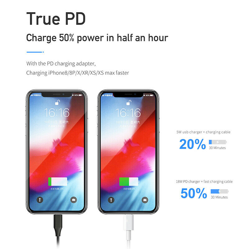 Type C to Lightning / Type C PD Fast Charging & Data Sync Cable
