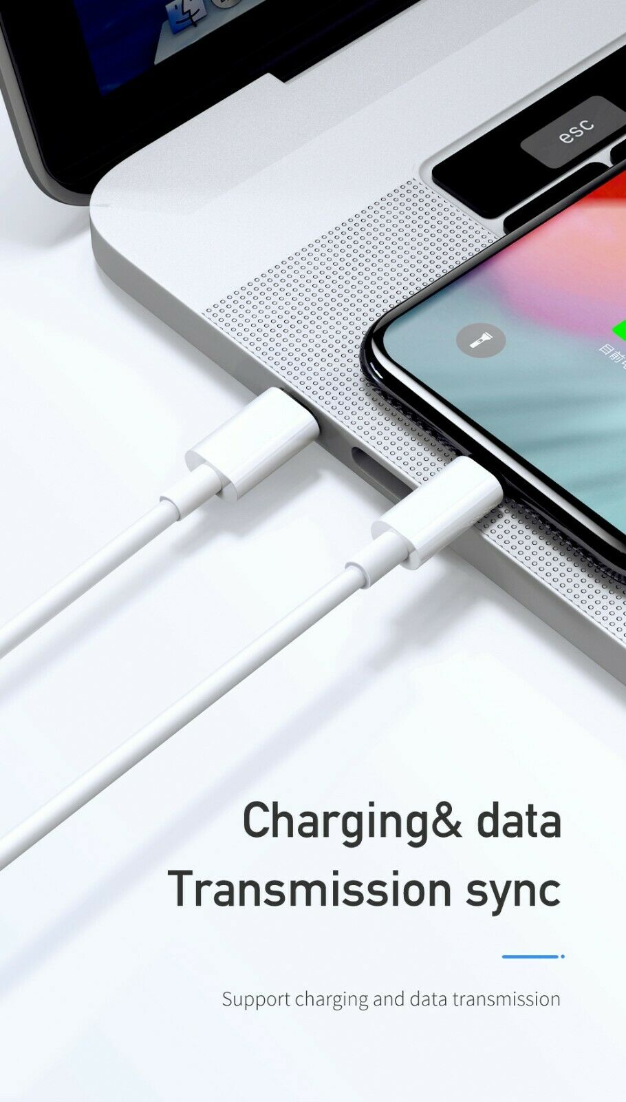 Type C to Lightning / Type C PD Fast Charging & Data Sync Cable