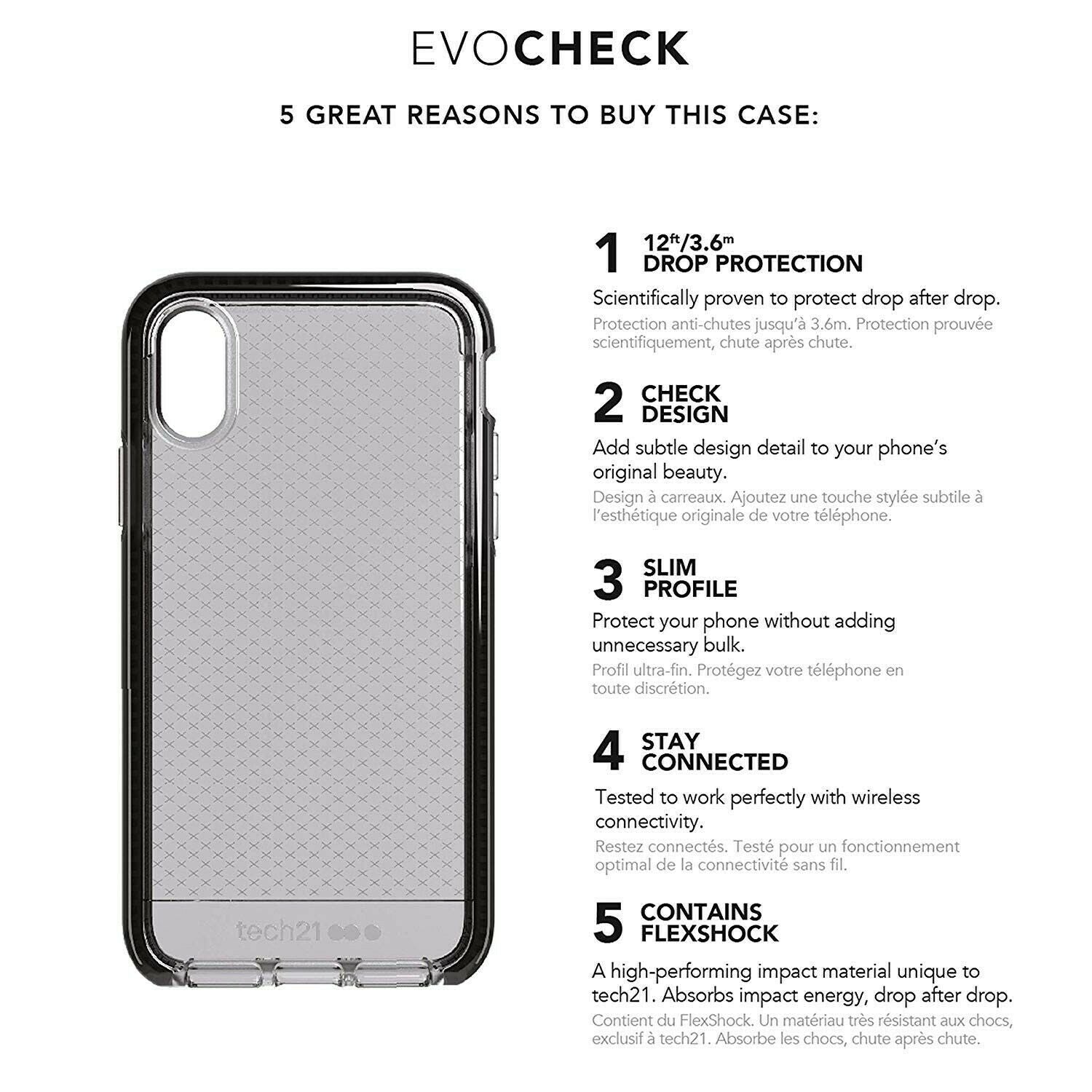 Tech21 Evo Check / GEM Drop Protection Shockproof Tough Slim Case