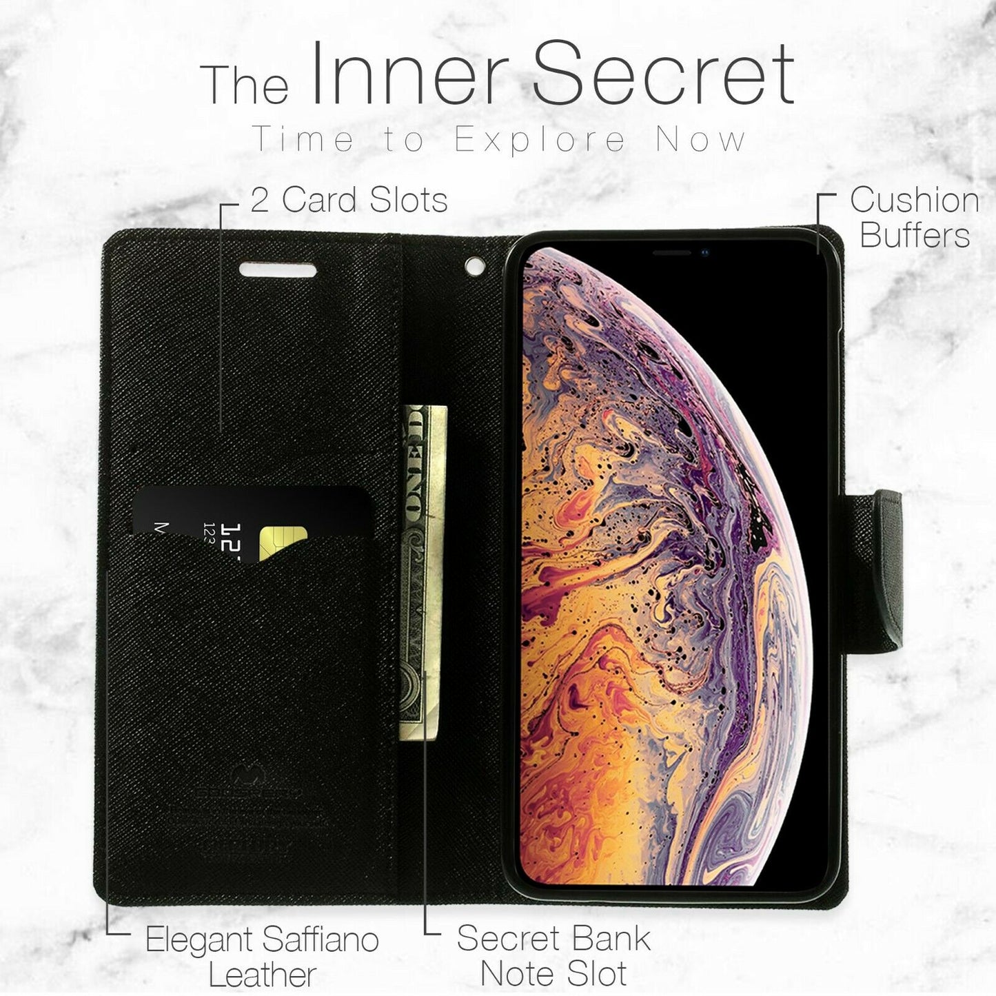 Samsung S3 Mercury Goospery Card Fancy Diary Wallet