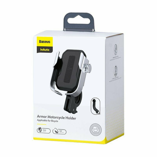 Baseus Motorcycle Bicycle Bike Phone Holder Handlebar Mount 360° Rotation iPhone Samsung Mobile Phone