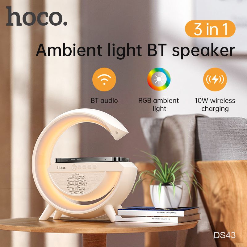 Hoco DS43 15W Wireless Charging Smart Ambient Light Speaker