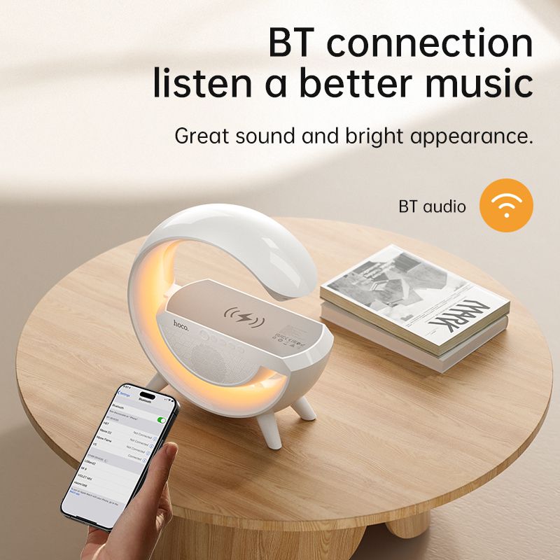 Hoco DS43 15W Wireless Charging Smart Ambient Light Speaker