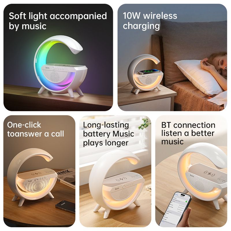 Hoco DS43 15W Wireless Charging Smart Ambient Light Speaker