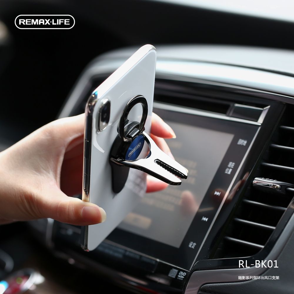 Remax RL-BK01 Car Vent Phone Ring Stand 360 Degree Rotation One Handed Smooth Operation