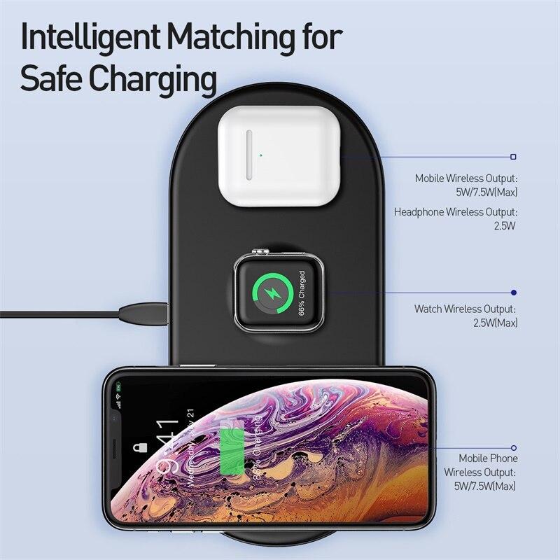 Baseus Smart 3 in 1 Wireless Charger - Apple Watch  iPhone  AirPods