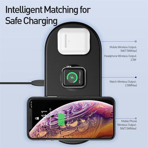 Baseus Smart 3 in 1 Wireless Charger - Apple Watch  iPhone  AirPods