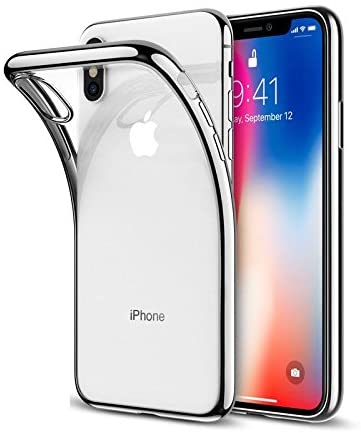 Pack of 2 - iPhone Ultra-Thin Soft TPU Gel Clear Bumper Back Case Side Colour