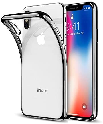 Pack of 2 - iPhone Ultra-Thin Soft TPU Gel Clear Bumper Back Case Side Colour