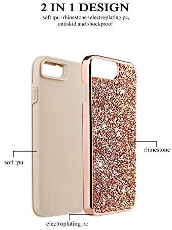 Samsung Galaxy Dual Layer TPU PC Hybrid Rhinestones Glitter Bling Diamond Phone Case