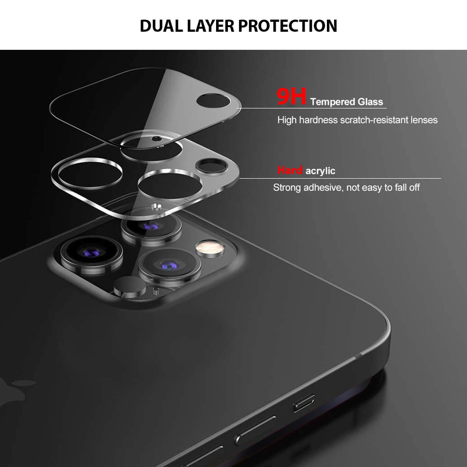iPhone 9H Tempered Glass Protector for Rear Camera