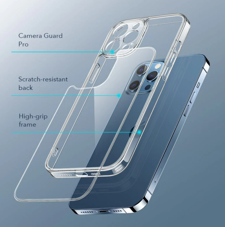 iPhone Hybrid Transparent Case With Camera Protection