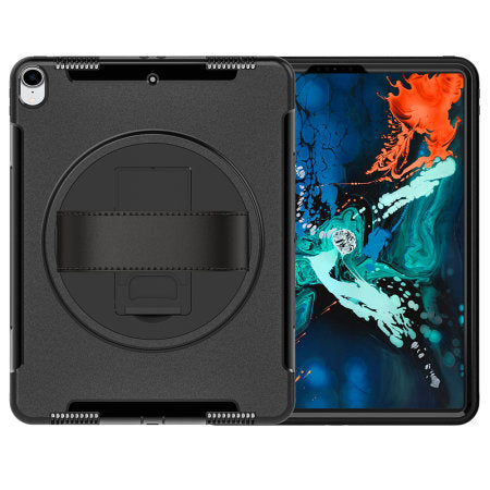 Apple iPad Shockproof Armor Heavy Duty Full-Body Rugged Protective Case Rotation with Handheld