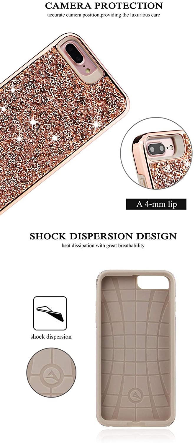 Samsung Galaxy Dual Layer TPU PC Hybrid Rhinestones Glitter Bling Diamond Phone Case