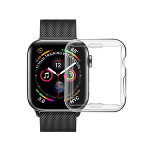 Apple Watch FULL COVERAGE - Clear Case with Tempered Glass Screen Protector